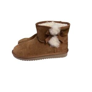 UGG Koolabura Victoria Mini Boots SZ 7 Chestnut Ribbon Bows Brown Ankle NWOB